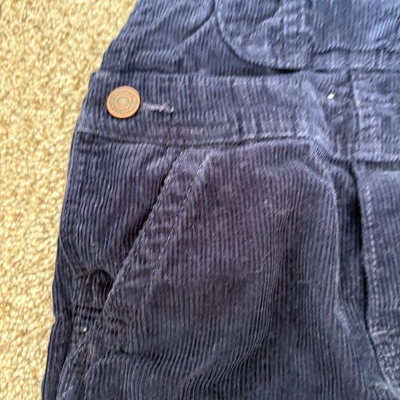 GAP Denim Kids Corduroy Overalls Navy Blue Size 2T - Picture 5 of 8